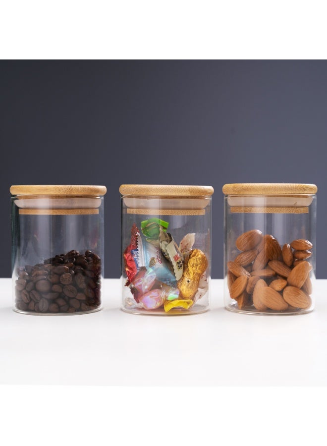 12-Pack Glass Storage Jars (280 ml) with Airtight Wooden Lids – Clear Containers for Grains, Nuts, Spices & Dry Foods - Image 5